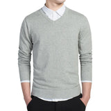 Sweater Men Autumn Casual Pullovers Men V-Neck Knitted Clothing Slim Fit Male Sweaters Pull Homme