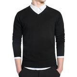 Sweater Men Autumn Casual Pullovers Men V-Neck Knitted Clothing Slim Fit Male Sweaters Pull Homme