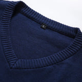 Sweater Men Autumn Casual Pullovers Men V-Neck Knitted Clothing Slim Fit Male Sweaters Pull Homme
