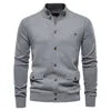 Autumn and Winter New Men's Jacket Cardigan High Quality Business Casual Solid Color Sweater Men