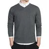 Sweater Men Autumn Casual Pullovers Men V-Neck Knitted Clothing Slim Fit Male Sweaters Pull Homme
