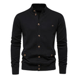 Autumn and Winter New Men's Jacket Cardigan High Quality Business Casual Solid Color Sweater Men