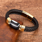 Bracelet homme œil de tigre | Bracelet pierre naturelle homme | Bracelet cuir tressé noir | Bracelet géométrique homme | Bijoux homme pierre naturelle | Bracelet œil de tigre noir | Bracelet cuir homme cadeau | Bracelet naturel pierre tigre | Bracelet homme design géométrique | Bracelet homme cuir tressé pierre