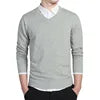 Sweater Men Autumn Casual Pullovers Men V-Neck Knitted Clothing Slim Fit Male Sweaters Pull Homme