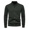 Autumn and Winter New Men's Jacket Cardigan High Quality Business Casual Solid Color Sweater Men