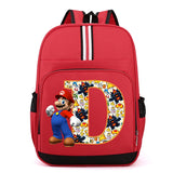 Sac à dos Super Mario | Sac Mario pour enfants | Sac à dos scolaire anime | Sac à dos lettres A-Z | Cartable garçons | Sac Mario Bros | Sac à dos dessin animé | Sac pour fournitures scolaires | Sac à dos cadeau d’anniversaire | Sac Mario pour enfants