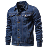 2025 automne Hommes solide Denim vestes mode moto Vintage jean vestes Hommes coupe ajustée coton décontracté noir bleu manteaux