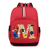 Sac à dos Super Mario | Sac Mario pour enfants | Sac à dos scolaire anime | Sac à dos lettres A-Z | Cartable garçons | Sac Mario Bros | Sac à dos dessin animé | Sac pour fournitures scolaires | Sac à dos cadeau d’anniversaire | Sac Mario pour enfants