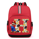 Sac à dos Super Mario | Sac Mario pour enfants | Sac à dos scolaire anime | Sac à dos lettres A-Z | Cartable garçons | Sac Mario Bros | Sac à dos dessin animé | Sac pour fournitures scolaires | Sac à dos cadeau d’anniversaire | Sac Mario pour enfants