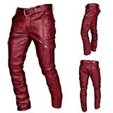 Pantalon ample en simili cuir pour homme | Pantalon en simili cuir noir pour homme | Pantalon en cuir décontracté pour homme | Pantalon en cuir avec plusieurs poches pour homme | Pantalon en cuir coupe ample pour homme | Pantalon de moto en simili cuir pour homme | Pantalon en cuir grande taille pour homme | Pantalon en cuir tendance pour homme | Pantalon en cuir pour usage quotidien homme | Pantalon en cuir avec poches