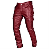 Pantalon ample en simili cuir pour homme | Pantalon en simili cuir noir pour homme | Pantalon en cuir décontracté pour homme | Pantalon en cuir avec plusieurs poches pour homme | Pantalon en cuir coupe ample pour homme | Pantalon de moto en simili cuir pour homme | Pantalon en cuir grande taille pour homme | Pantalon en cuir tendance pour homme | Pantalon en cuir pour usage quotidien homme | Pantalon en cuir avec poches