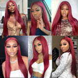 Perruque bordeaux 99J lisse | Perruque lace front 13x4 99J | Perruque cheveux humains 99J | Perruque brésilienne bordeaux | Perruque 13x4 pré-plucked | Perruque 99J sans colle femme | Perruque droite cheveux humains | Perruque glueless 13x4 99J | Perruque frontale bordeaux 99J | Perruque lisse brésilienne femme