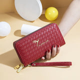 Portefeuille femme double zip | Sac à main femme tendance | Clutch femme téléphone | Porte-monnaie zippé femme | Sac à argent femme mode | Cartera femme élégante | Portefeuille mobile femme | Petit sac femme zippé | Sac pochette femme chic | Carteras femme double zip