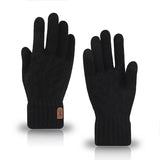 Gants chauds pour hommes écran tactile matière laine épaisse
