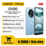 Smartphone UMIDIGI G100 | Téléphone Android 14 G100 | G100 écran 6,9" 120Hz | UMIDIGI G100 appareil photo 50MP | Téléphone G100 stockage 128 Go | UMIDIGI G100 double SIM | G100 avec support NFC | G100 batterie 6000mAh | Téléphone G100 charge rapide | Téléphone mobile UMIDIGI G100