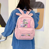 Sac à dos Labubu | Cartable avec oreilles de lapin | Sac étudiant dessin animé | Sac à dos lettres A-Z | Sac à dos scolaire pour enfants | Sac à livres garçon fille | Sac cadeau Labubu | Sac de rangement pour fournitures scolaires | Joli cartable | Sac cartoon à la mode