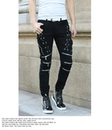 Jean skinny taille haute pour homme, pantalon en denim décontracté, jean droit, mode boyfriend, vêtements de rue de moto, printemps, été