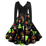 Rbe de Noël Hepburn longue rétro avant