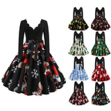 Rbe de Noël Hepburn longue rétro avant