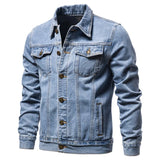 2025 automne Hommes solide Denim vestes mode moto Vintage jean vestes Hommes coupe ajustée coton décontracté noir bleu manteaux