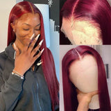 Perruque bordeaux 99J lisse | Perruque lace front 13x4 99J | Perruque cheveux humains 99J | Perruque brésilienne bordeaux | Perruque 13x4 pré-plucked | Perruque 99J sans colle femme | Perruque droite cheveux humains | Perruque glueless 13x4 99J | Perruque frontale bordeaux 99J | Perruque lisse brésilienne femme