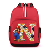 Sac à dos Super Mario | Sac Mario pour enfants | Sac à dos scolaire anime | Sac à dos lettres A-Z | Cartable garçons | Sac Mario Bros | Sac à dos dessin animé | Sac pour fournitures scolaires | Sac à dos cadeau d’anniversaire | Sac Mario pour enfants
