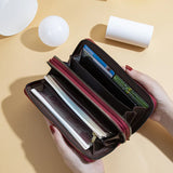 Portefeuille femme double zip | Sac à main femme tendance | Clutch femme téléphone | Porte-monnaie zippé femme | Sac à argent femme mode | Cartera femme élégante | Portefeuille mobile femme | Petit sac femme zippé | Sac pochette femme chic | Carteras femme double zip