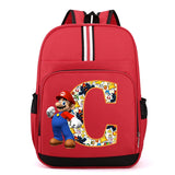 Sac à dos Super Mario | Sac Mario pour enfants | Sac à dos scolaire anime | Sac à dos lettres A-Z | Cartable garçons | Sac Mario Bros | Sac à dos dessin animé | Sac pour fournitures scolaires | Sac à dos cadeau d’anniversaire | Sac Mario pour enfants