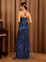 Robe dos nu sequins | Robe fendue brillante | Robe à paillettes Unithorse | Robe croisée dos sexy | Robe soirée dos nu femme | Robe fendue sequins femme | Robe élégante à paillettes | Robe soirée sexy Unithorse | Robe fendue dos croisé | Robe fendue brillante femme