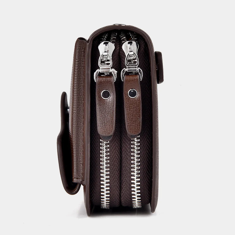 Portefeuille long homme | Grand portefeuille homme | Portefeuille luxe cartes | Portefeuille homme zippé | Sac homme porte-cartes | Pochette téléphone homme | Portefeuille élégant homme | Portefeuille multifonction | Portefeuille cuir PU homme | Portefeuille stylé homme