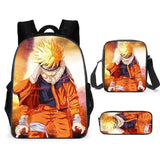 Ensemble de sac à dos Naruto 3 pièces | Ensemble de cartables Naruto | Sac à dos Naruto style coréen | Sac bandoulière Naruto | Trousse Naruto | Ensemble de sacs Naruto | Sac Naruto pour école primaire | Sac à dos Naruto pour collège | Cartable imprimé Naruto | Ensemble de sacs Naruto pour enfants