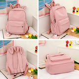 Sac à dos Labubu | Cartable avec oreilles de lapin | Sac étudiant dessin animé | Sac à dos lettres A-Z | Sac à dos scolaire pour enfants | Sac à livres garçon fille | Sac cadeau Labubu | Sac de rangement pour fournitures scolaires | Joli cartable | Sac cartoon à la mode