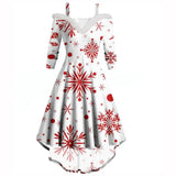 Robe Mère Noël sexy femme | Costume Noël femme 2023 | Robe rouge Noël manches longues | Robe cosplay Noël femme | Robe Noël épaules dénudées | Robe festive femme hiver | Déguisement Mère Noël chic | Robe Noël sexy à bretelles | Robe de fête Noël femme | Costume de Noël femme élégant