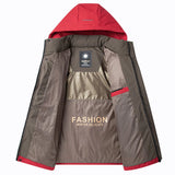 Parka d'hiver épaisse pour homme, manteau décontracté, coupe cintrée, imperméable, chaud, couleur unie, vêtements d'extérieur, manteau à capuche, nouvelle collection 2026