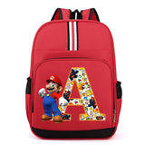 Sac à dos Super Mario | Sac Mario pour enfants | Sac à dos scolaire anime | Sac à dos lettres A-Z | Cartable garçons | Sac Mario Bros | Sac à dos dessin animé | Sac pour fournitures scolaires | Sac à dos cadeau d’anniversaire | Sac Mario pour enfants
