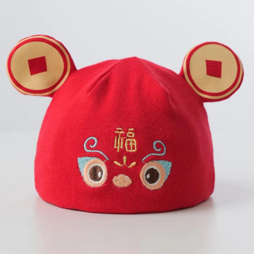 Bonnet en coton unisexe pour nouveau-né, bonnet mignon pour bébé, chapeaux de Noël pour filles et garçons, printemps, automne, hiver, nouvel an, 0 à 3 mois