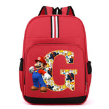 Sac à dos Super Mario | Sac Mario pour enfants | Sac à dos scolaire anime | Sac à dos lettres A-Z | Cartable garçons | Sac Mario Bros | Sac à dos dessin animé | Sac pour fournitures scolaires | Sac à dos cadeau d’anniversaire | Sac Mario pour enfants