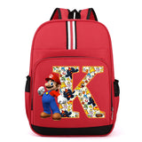 Sac à dos Super Mario | Sac Mario pour enfants | Sac à dos scolaire anime | Sac à dos lettres A-Z | Cartable garçons | Sac Mario Bros | Sac à dos dessin animé | Sac pour fournitures scolaires | Sac à dos cadeau d’anniversaire | Sac Mario pour enfants
