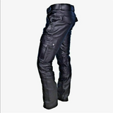 Pantalon ample en simili cuir pour homme | Pantalon en simili cuir noir pour homme | Pantalon en cuir décontracté pour homme | Pantalon en cuir avec plusieurs poches pour homme | Pantalon en cuir coupe ample pour homme | Pantalon de moto en simili cuir pour homme | Pantalon en cuir grande taille pour homme | Pantalon en cuir tendance pour homme | Pantalon en cuir pour usage quotidien homme | Pantalon en cuir avec poches