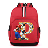 Sac à dos Super Mario | Sac Mario pour enfants | Sac à dos scolaire anime | Sac à dos lettres A-Z | Cartable garçons | Sac Mario Bros | Sac à dos dessin animé | Sac pour fournitures scolaires | Sac à dos cadeau d’anniversaire | Sac Mario pour enfants