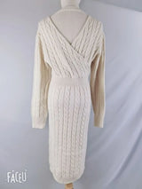 Robe tricot femme hiver | Robe moulante manches longues | Robe pull femme maxi | Robe vintage oversize femme | Robe longue hiver élégante | Robe tricotée soirée automne | Robe maxi col rond femme | Robe chaude moulante femme | Robe d’hiver chic femme | Robe longue tricot oversize