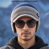 Bonnet tricoté chaud pour hommes – Couvre-tête d'hiver, protection auditive légère et chaude, adapté aux sports de plein air et aux temps froid