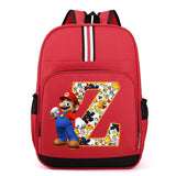 Sac à dos Super Mario | Sac Mario pour enfants | Sac à dos scolaire anime | Sac à dos lettres A-Z | Cartable garçons | Sac Mario Bros | Sac à dos dessin animé | Sac pour fournitures scolaires | Sac à dos cadeau d’anniversaire | Sac Mario pour enfants