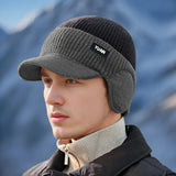 Bonnet tricoté chaud pour hommes – Couvre-tête d'hiver, protection auditive légère et chaude, adapté aux sports de plein air et aux temps froid