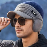 Bonnet tricoté chaud pour hommes – Couvre-tête d'hiver, protection auditive légère et chaude, adapté aux sports de plein air et aux temps froid
