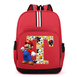 Sac à dos Super Mario | Sac Mario pour enfants | Sac à dos scolaire anime | Sac à dos lettres A-Z | Cartable garçons | Sac Mario Bros | Sac à dos dessin animé | Sac pour fournitures scolaires | Sac à dos cadeau d’anniversaire | Sac Mario pour enfants