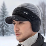 Bonnet tricoté chaud pour hommes – Couvre-tête d'hiver, protection auditive légère et chaude, adapté aux sports de plein air et aux temps froid