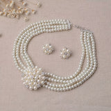 Luxury bridal jewelry set necklace close-up