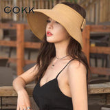 Chapeau large COKK femme été | Visor pliable COKK soleil | Chapeau plage femme à large bord | Chapeau été pliable femme | COKK chapeau paille femme | Chapeau soleil bord large COKK | Chapeau mode été plage femme | COKK chapeau protection UV | Visière été femme COKK | Chapeau élégant pliable été