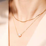 Collier or 18K perle naturelle | Pendentif perle eau douce femme | Chaîne or pur AU750 MIQIAO | Bijoux or 18K femme élégant | Collier perle blanche femme | Bijou or 18K perle fine | Collier femme or 18K MIQIAO | Pendentif perle naturelle or | Chaîne or 18K cadeau femme | Bijoux fins perle et or